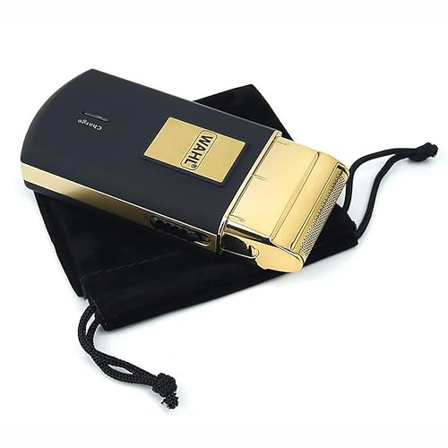 Wahl Travel Shaver Gold Edition- Schnurloser und wiederaufladbarer Elektrorasierer für Männer, ideal für Reisen, zum Schneiden von Haaren und Bart, kompakt und tragbar