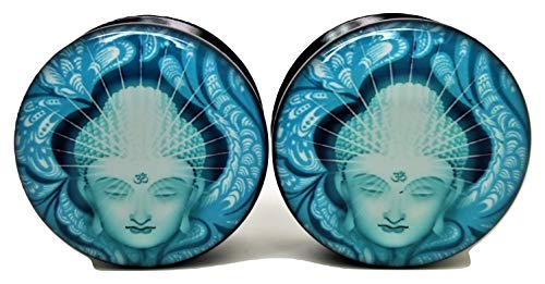 Higher Power Buddha Ear Plugs - Acrylic Screw-On - 10 Sizes Pair*2