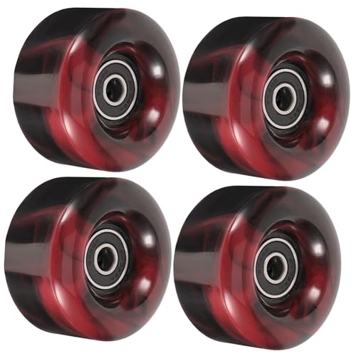 KOMBIUDA 4pcs High Resilience Roller Skate Wheels for Women Durable PU Material Easy to Install for Recreational and Artistic Skating and Mix