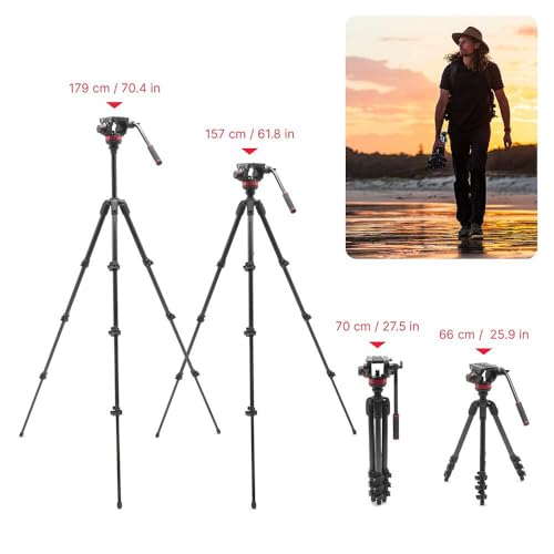 Image of Manfrotto Video kit, Head 500 Series (Head 502+ CarbTripod 05 5Levelling)