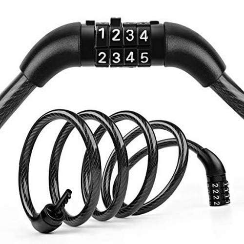 PANCIKAA Number Metallic Cable Lock for Helmet, Bike, Bicycle | Multipurpose Anti-Theft Wire 4 Digits Number Locks | Security Tools for Two Wheeler | PVC Coating Locker Chain (B08R6HV94N) Amazon Price History, Amazon Price Tracker