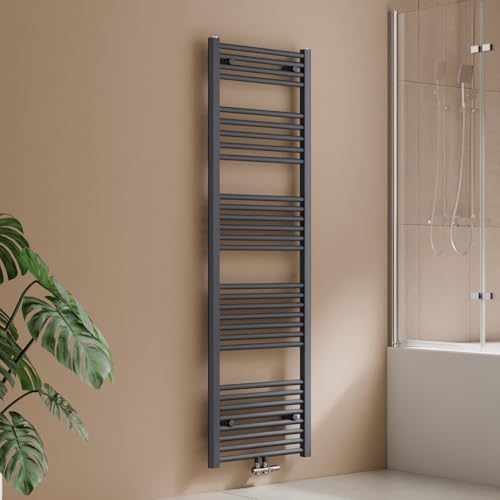 S'AFIELINA Radiateur de Salle de Bain 1600 x 500 mm, 654W, sèche serviette eau chaude, Sèche-Serviettes à Raccordement Central pour Eau Chaude,...