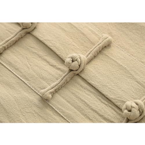 Cotton Linen Tang Suit Kung Fu Jacket Long Sleeve Men's Shirt - Chinese Traditional Clothing Blue-XL3