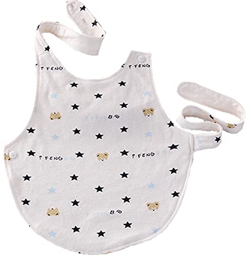 スタイ エプロン ベビー ビブ ゆだれかけ バッククロス ずれない 回らない ずれない 後ろ 背中 ひも ボタン 5枚 セット 吸水 柔らかい 赤ちゃん 食事用 男の子 女の子