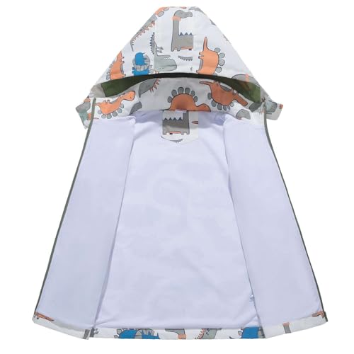 Boys Waterproof Hooded Jacket, Outdoor Windproof Hiking Travel Windbreaker Coat4