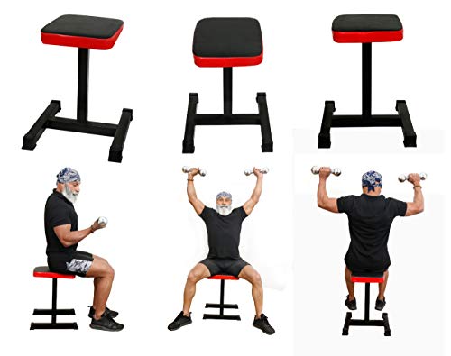 Image of Flat Bench Utility Gym Stool Bench Press for Workout and Home Gym (Black)