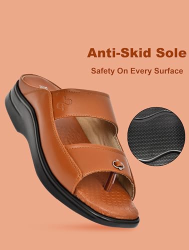 Image of Extra Super Soft Orthopedic Comfortable Doctor Chappal & Cushioned Footbed Lightweight Anti-Slip Sole casual or semi-formal Slipper Stylish Foortwear For Men's BB1039