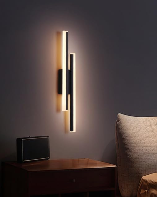 Apliques de pared recargables para iluminar sin cables ni taladros juego de 2 luces acrílico 8
