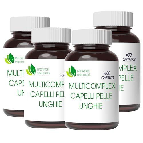 Selenio Metionina con Biotina e Zinco 1600 Compresse 1 al Giorno - Multicomplex Capelli Pelle Unghie - Più Belli Forti e Folti - Antiossidante
