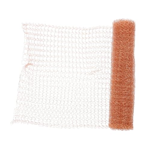 HOMOCONO 1 Roll Pure Copper Distillation Mesh Funnel Copper Mesh Screen Mesh Garden Netting Copper Barrier Distilling Copper Mesh Screen Distilling Mesh Screen Material Golden