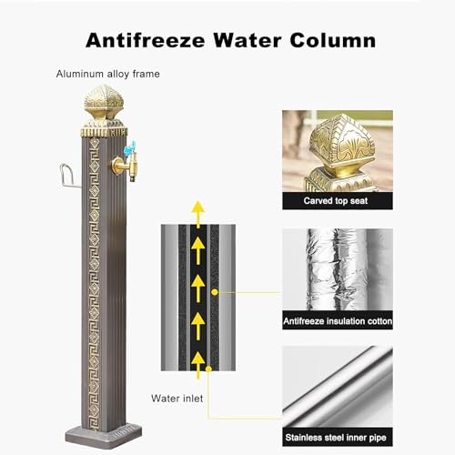 Columna de agua para jardín con grifo de suelo para riego en patios y granjas 4