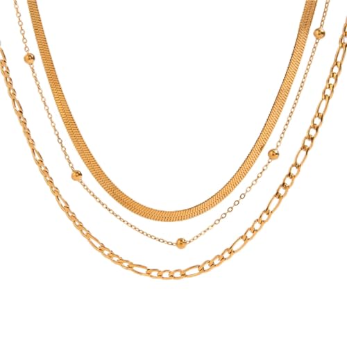 Collier en acier inoxydable durable avec perles circulaires au design rétro raffiné