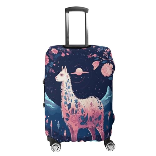 Carry on Luggage Cover Starry Night Alpaca Suitcase Covers for Luggages Tsa Approved Travel Luggage Sleeve Protector Elastic Suitcase Protector Anti-Scratch Washable Fits 19-30 Inch Case -XL4