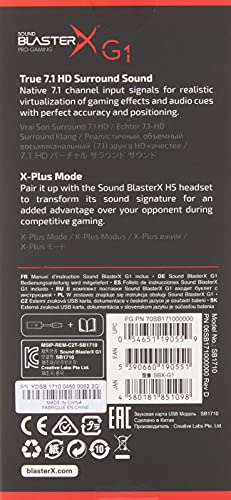 Creative Sound BlasterX G1 7.1 draagbare HD Gaming USB DAC en geluidskaart (70SB171000000) - Image 5