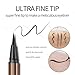 KYDA 2 Colors Liquid Eyeliner, Black Brown Matte Tint, Ultra Fine Tip, Lasting Pigment Eyeliner Pencil, Silky Smooth Formula, Quick Drying