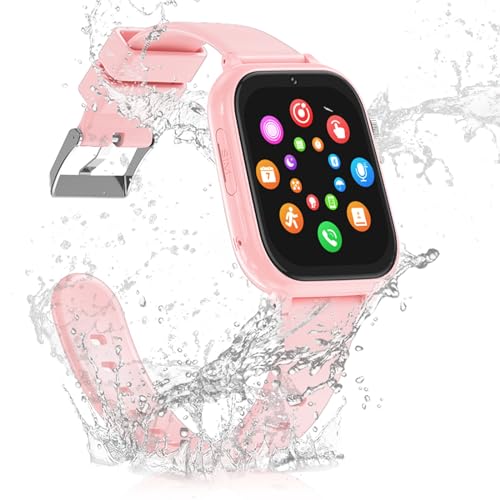 Tzzulsx 4G Reloj Inteligente Niño, Smartwatch Niños con GPS y Llamadas Videollamada SOS Voz Chat Teléfono IP68 Impermeable Modo Clase Juego Cámara Despertador, Reloj GPS Niños Regalo Niña Estudiante