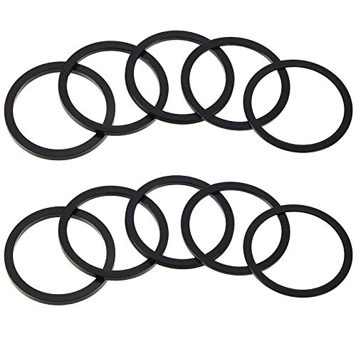 Frienda 10 Pièces Vélo 7 8 9 10 11 Vitesses Cassette en Alliage d'Aluminium Entretoises de Moyeu de Volant 1 mm 1,5 mm 2 mm 2,5 mm 3 mm Rondelle de Pédalier (Noir)