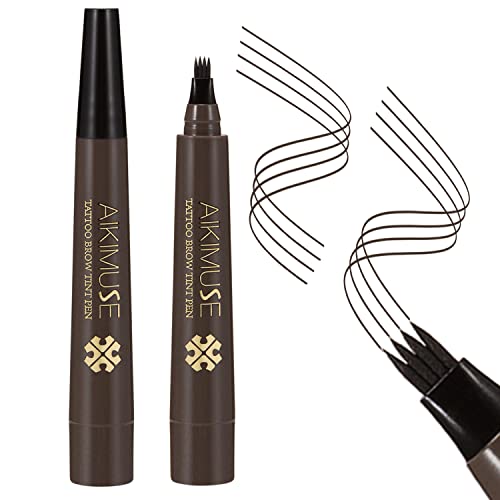 Boobeen Eyebrow Tattoo Pen - Microblading Eyebrow Pencil - Smudgeproof Brow Pencil - Imperméable, longue durée, aspect naturel - Crée des sourcils naturels sans effort Cover