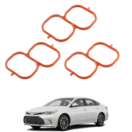YzusGomumu 171760P020 3PCs Upper Fuel Injection Intake Plenum Gasket Compatible with 2007-2018 Lexus ES350 RX350 RX450h 2005-2018 Toyota Avalon Camry RAV4 Highlander Sienna Venza Replaces 037-4886