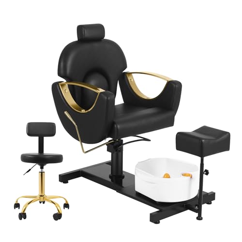 VDLONSY Hydraulic Pedicure Chair with Massage Basin