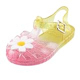 TANDEFLY Girls Jelly Sandals Mary Jane Flats Kids Baby Character Princess Dress Costume Ballet Beach Sandals