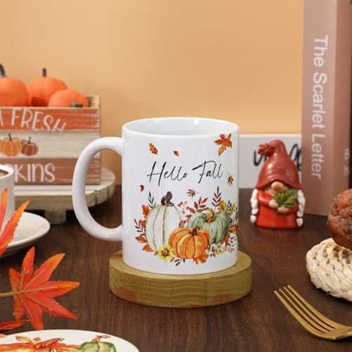 Taza de cerámica otoñal Whaline 12 oz miniatura 4