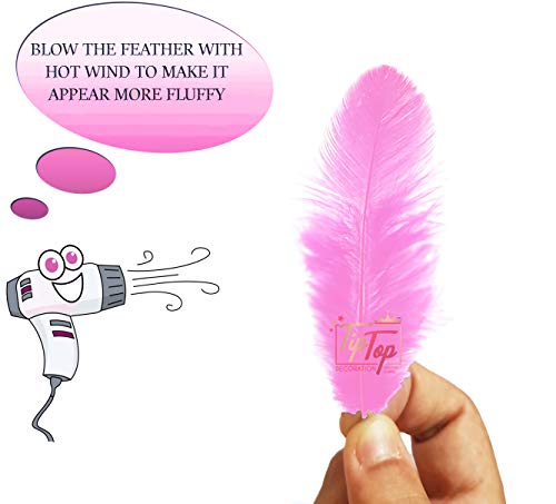 Image of Natural Dyed Feathers 10 cm (80 pieces) (Light Pink)