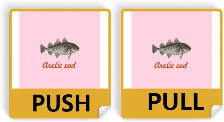 no/no Bowhead Whale Polar Region Push Pull Door Sign Vinyl Stickers Shop