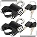 GZhaizhuan 2 Stk Helmschloss Motorrad, Universal Motorrad Helm Vorhängeschloss, mit 4 Schlüssel, 4 Unterlegscheiben, 4 Schrauben, 2 Schraubenschlüssel (Schwarz)