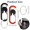 Ouligay 2pcs Heavy Duty Key Ring Multi-Functional Bottle Opener Keychain for Men, Anti-Loss Zinc Alloy Key Chain, Black & Orange, Father's Day Gifts #1