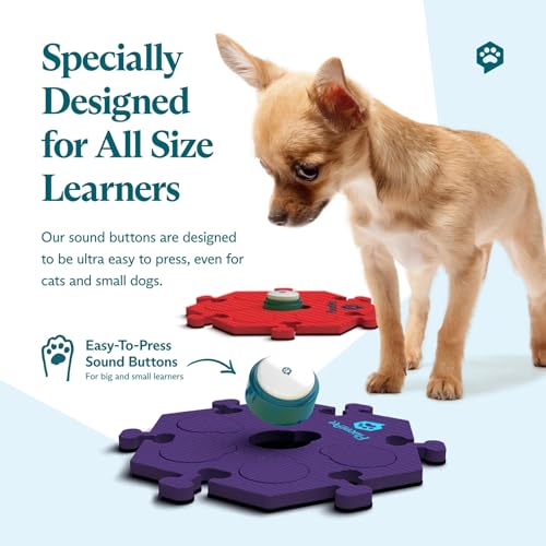 Image of FluentPet Basic Tester Kit - Set of 2 Dog Talking Buttons with Pre-Installed Batteries & 2 HexTiles | Pet Buttons for Communication
