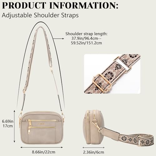 Quilted Crossbody Bags For Women Vegan Leather Small Purses Wide Strap Medium Lightweight Shoulder Handbags3