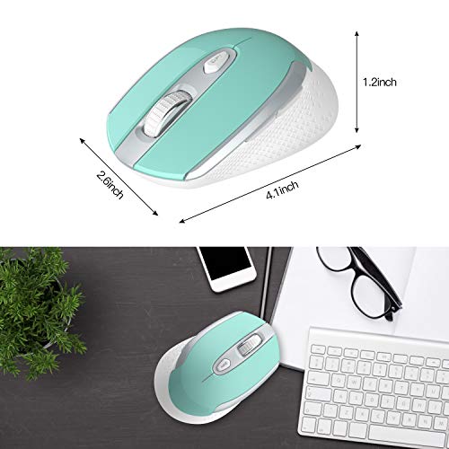 Cimetech Wireless Computer Mouse, 2.4G Ergonomic Optical Mouse, 6 Buttons, Silent Mouse With Usb Receiver And 3 Adjustable Dpi Computer Mouse For Laptop, Desktop, Mac, Pc - Blue #TOP4