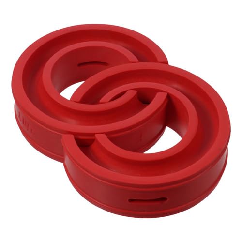 Car Shock Absorber(F) 2Pcs Red Universal Round Suspension Buffer Set Useful Rubber Spring Bumpers Auto Automotive