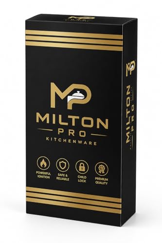 Image of MP Milton PRO Kitchen Gas Lighter, Heavy Duty Stainless Steel Spark Lighter for Gas Stove | Long-Lasting & Easy Grip Ignition Tool with (3 Year Warranty)