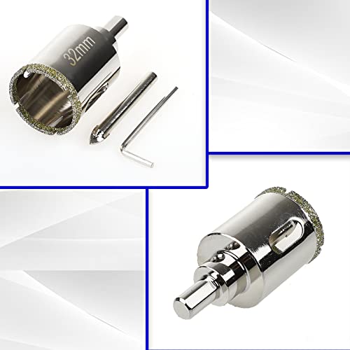 Image of 3 Inch + 1 1 /4 Inch Diamond Hole Saw with Pilot Bit, DaduoRi Tile Hole Saw Bits with Center Drill Bit for Glass, Porcelain Tile,Ceramics, Marble and Granite