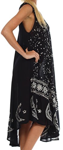Sakkas Moon and Stars Batik Caftan Tank Dress/Cover Up4