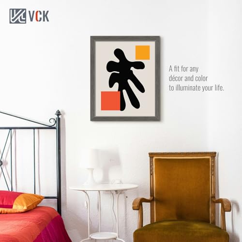 Image of VCK 16x20 Frames 3 Pack, Gray Grey Poster Frame MDF Wood with Polished Plexiglass, Wall Mounting Horizontal & Vertical Display