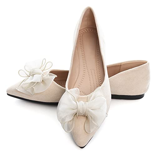 Image of Dear Time Women's Ballet Flats Dress Ballet Shoes Slip on for Office Work Comfortable Shoes