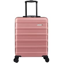 Cabin Max Anode Cabin Suitcase 55x40x20 Built in Lock, Lightweight, Hard Shell, 4 Wheels, Suitable for Ryanair, Easyjet, Jet 2 Paid Carry on Rose Gold, 55 x 40 x 20 cm