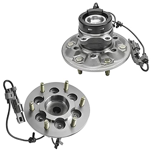 Image of Detroit Axle - 2WD Front Wheel Bearing Hubs for 2004-2008 Chevrolet Colorado GMC Canyon Isuzu i-370, Wheel Bearing Hubs Assembly Set 2005 2006 2007 Replacement Pair Hubs