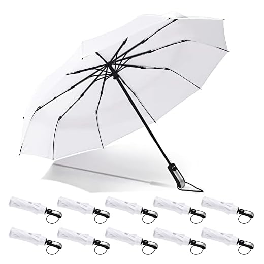 Best clear umbrella for wedding LEIFIDE 10 Pack Collapsible Umbrellas