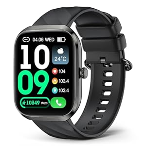 Smart Watch for Men Women, 2.06″ HD AMOLED Screen Smartwatch (Answer/Make Calls), 24/7 Heart Rate Blood Pressure Blood Oxygen Sleep Monitor, IP68 Waterproof 114+ Sport Mode Fitness Tracker Android iOS