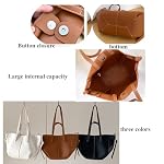 Tote Bag Handtasche Damen Groß Shopper Tasche Leder Umhängetasche Schultertasche Gross Henkeltaschen Women's Totes Handbags Tragetasche Beuteltasche für Einkaufen Reisen – Bild 5