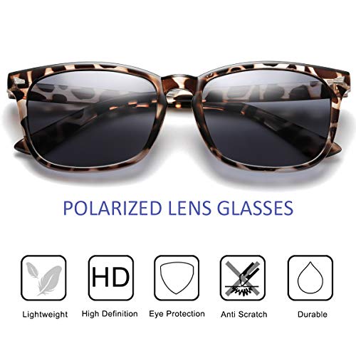 Image of Square Polarized Sunglasses for Women Men Classic Trendy Stylish Sun Glasses 100% UV 400 Lens Protection