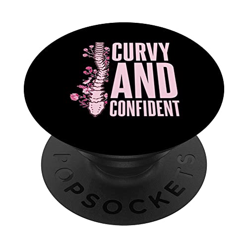 Scoliosis Warrior Scoliosis Surgery Recovery PopSockets Swappable PopGrip, Black