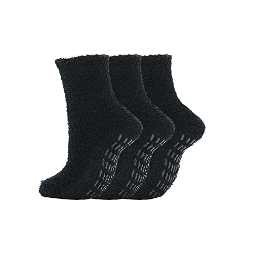 DOOVID Winter Fuzzy Warm Non Slip Slipper Socks - Cozy Fluffy Socks for Women, Christmas, Home
