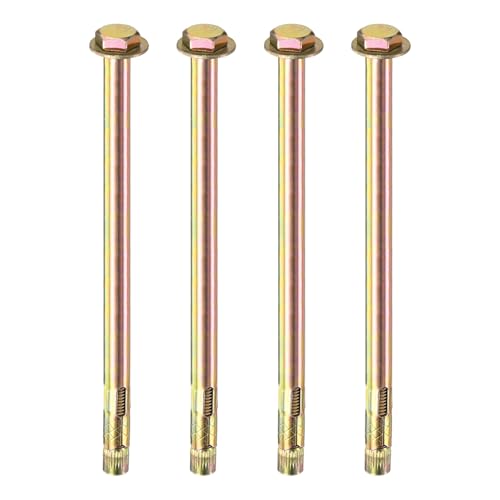Image of M METERXITY 4-Pack Hex Expansion Bolt, M10x200mm Colored Galvanized Iron-Carbon Steel External Hex Expansion Bolts, Anti-Corrosion Metal Bolt for Concrete /Dry Brick /Block Walls