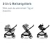 Maxi-Cosi Zelia Select Trio, Baby Kinderwagen 3 in 1 mit Kindersitz, 0–4 Jahre (0–22 kg), Einhändig Klappbar, Kompaktes und Wendbares Kinderwagen Set, Mit CabrioFix S i-Size-Kindersitz, Grau