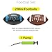 Xcello Sports Huddle Hero Mini Football 2-Pack w/Pump (Black/Blue and Brown/White)